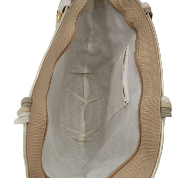 Beach Bucket Bag Tote with Multi Color Rope Handles Used - Picture 8 of 11